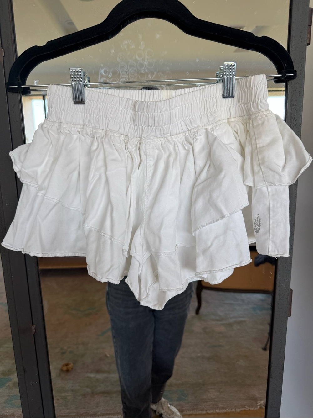 FP Movement by Free People White Ruffle Tiered Skort Shorts